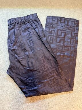 Versace Black Geometric Jacquard Elastic-Waist Joggers